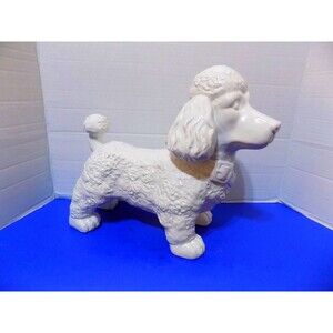 NEW Poodle Statue Figurine Dog Modern Art Home Decor French Ceramic